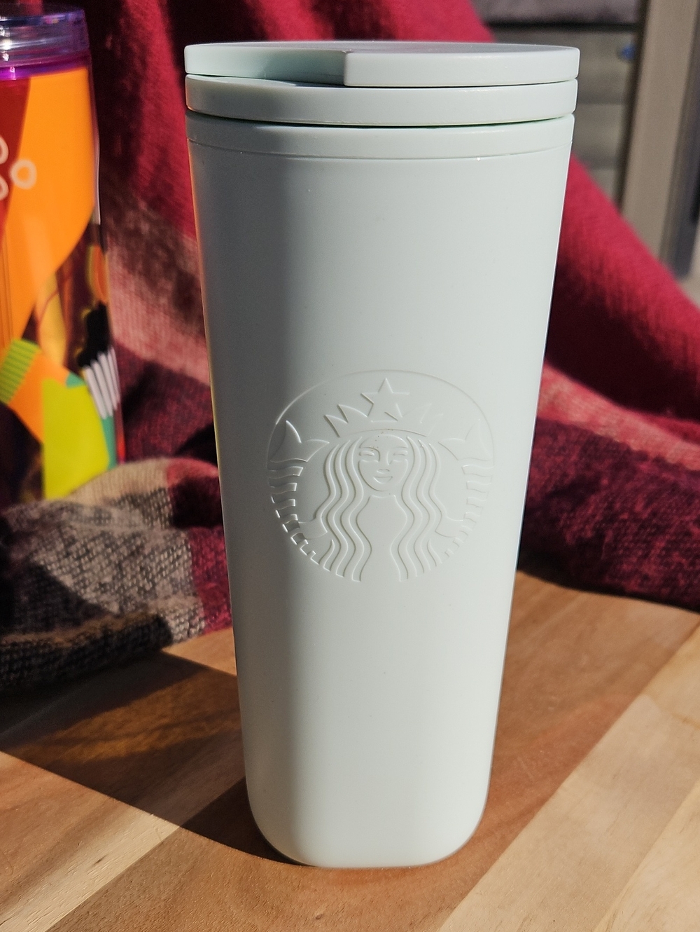 Starbucks Matte Mint Green Travel Tumbler with Embossed Siren